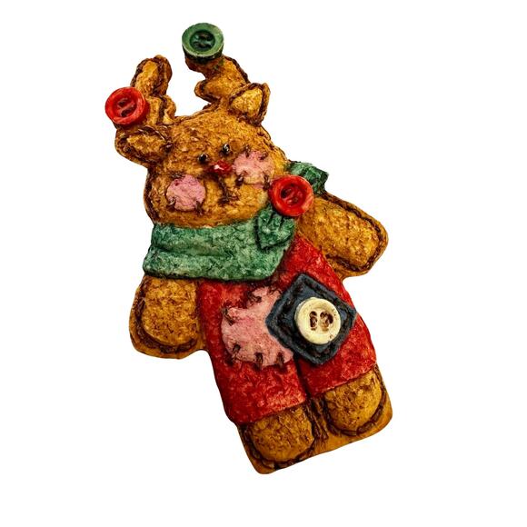 Vintage Patchwork Bunny Brooch - Picture 3 of 6